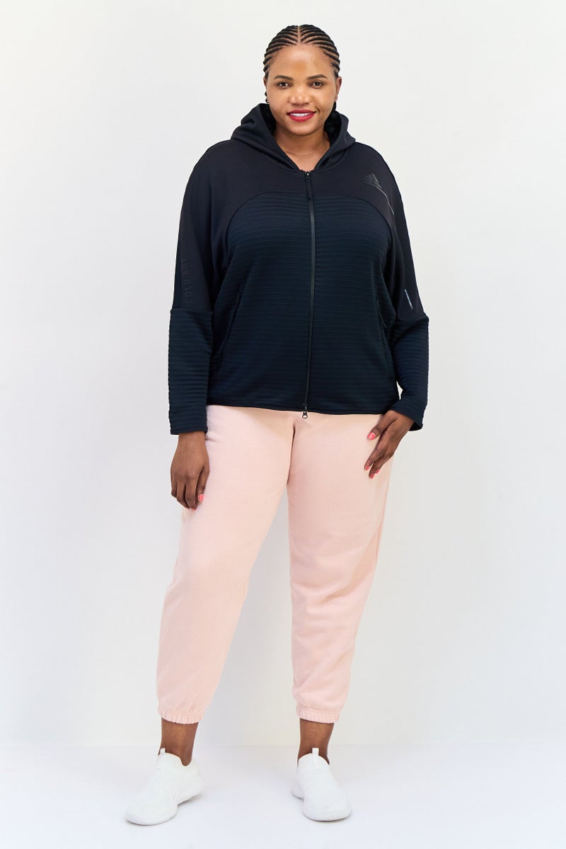 Adidas Women Plus Size Long Sleeve Outdoor Sweatshirt, Black - Image 4